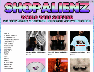 shopalienz.storenvy.com screenshot
