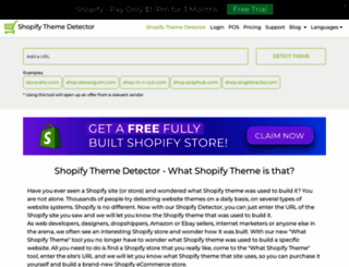 shopifydetector.com screenshot