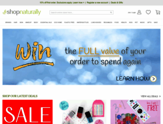 shopnaturally.com.au screenshot
