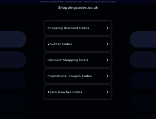 shoppingcodes.co.uk screenshot