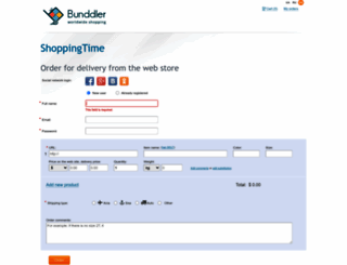 shoppingtime.bunddler.com screenshot