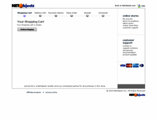 shops.netobjects.com screenshot