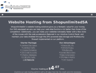 shopunlimitedhosting.com screenshot