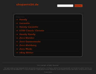 shopzero24.de screenshot