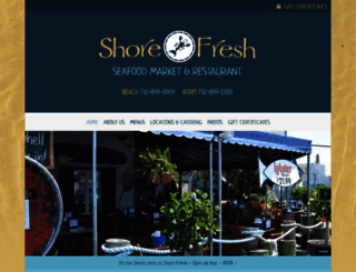 shorefreshseafood.com screenshot