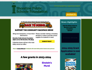 shorelinefoundation.org screenshot