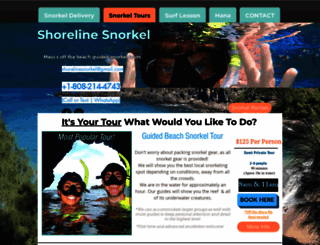 shorelinesnorkel.com screenshot