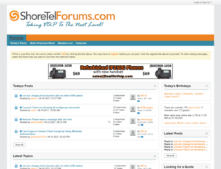 shoretelforums.com screenshot