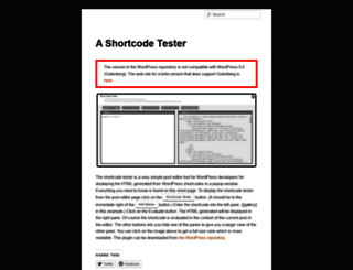 shortcodetester.wordpress.com screenshot
