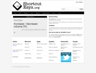 shortcutkeys.org screenshot