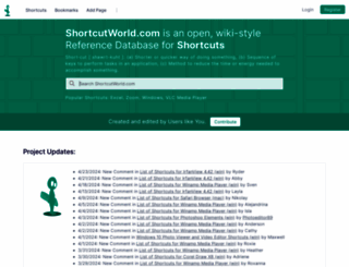 shortcutworld.com screenshot