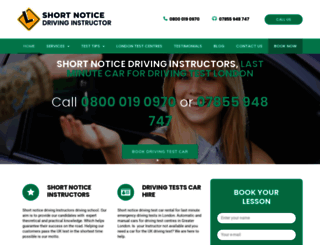 shortnoticedrivinginstructor.co.uk screenshot