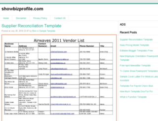 showbizprofile.com screenshot