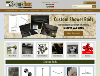 showerrods.com screenshot