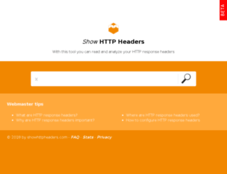 showhttpheaders.com screenshot