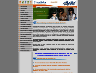 shraddharehabilitationfoundation.org screenshot