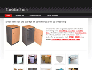 shreddingbins.co.uk screenshot