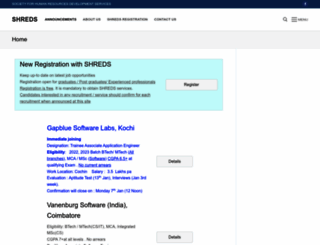 shredskerala.org screenshot