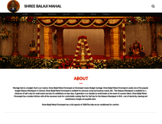 shreebalajimahal.com screenshot