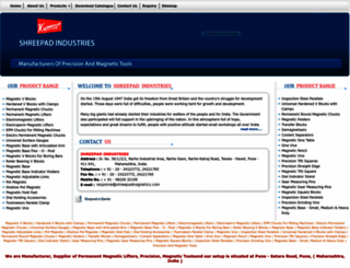 shreepadmagnetics.com screenshot