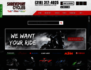 shreveportcycles.com screenshot