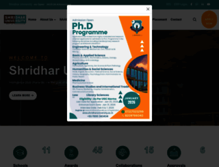 shridharuniversity.ac.in screenshot
