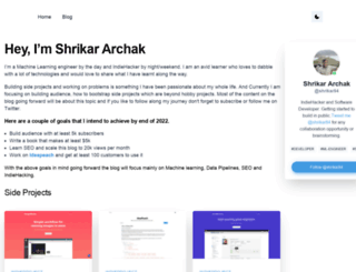 shrikar.com screenshot
