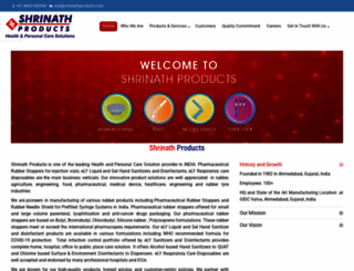shrinathproducts.com screenshot