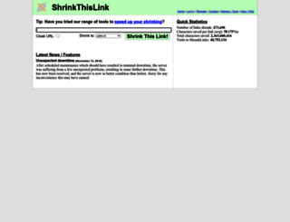 shrinkthislink.com screenshot