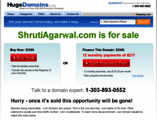 shrutiagarwal.com screenshot