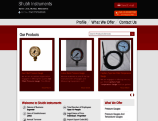 shubhinstruments.net screenshot