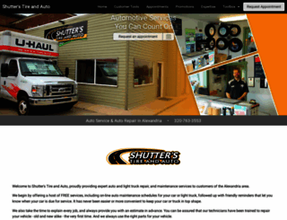 shutterstireandauto.com screenshot