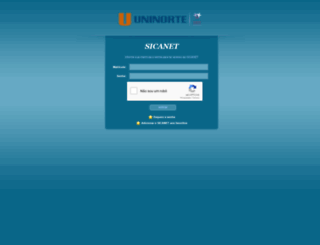 sicanet.uninorte.com.br screenshot