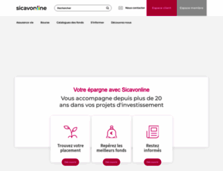 sicavonline.fr screenshot
