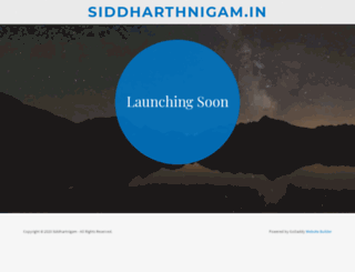 siddharthnigam.in screenshot