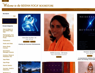 siddhayogabookstore.org screenshot