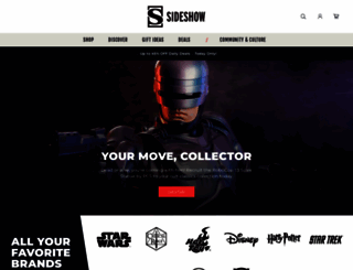 sideshow.com screenshot