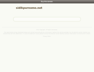 sidikpurnomo.net screenshot