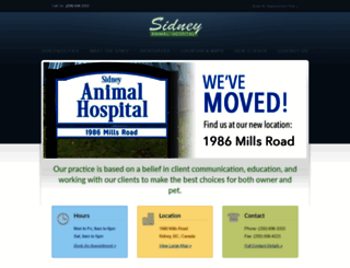 sidneyanimalhospital.com screenshot