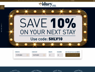 sidneyhotel.com screenshot