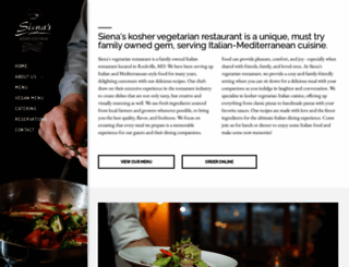 sienasrestaurant.com screenshot