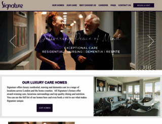 signature-care-homes.co.uk screenshot