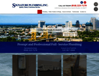 signature-plumbing.com screenshot