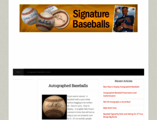 signaturebaseballs.com screenshot