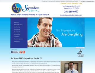 signaturedentaltx.com screenshot