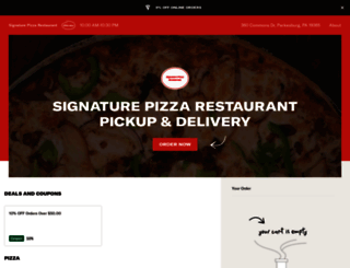 signaturepizzarestaurant.com screenshot