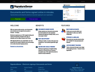 signaturesense.com screenshot