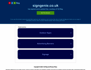signgenie.co.uk screenshot