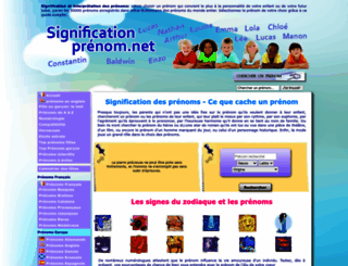 signification-prenom.net screenshot