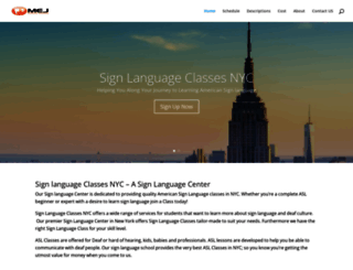 signlanguageclassesnyc.com screenshot